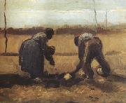 Vincent Van Gogh, Peasant and Peasant Woman Planting Potatoes (nn04)